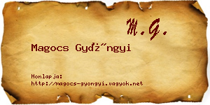Magocs Gyöngyi névjegykártya